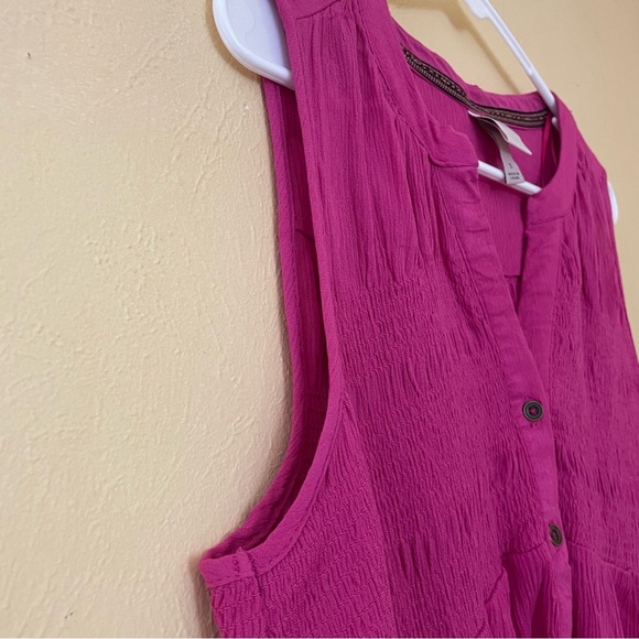 Knox Rose Sleeveless Smocked Pink Dress Sz-Small - Picture 6 of 9